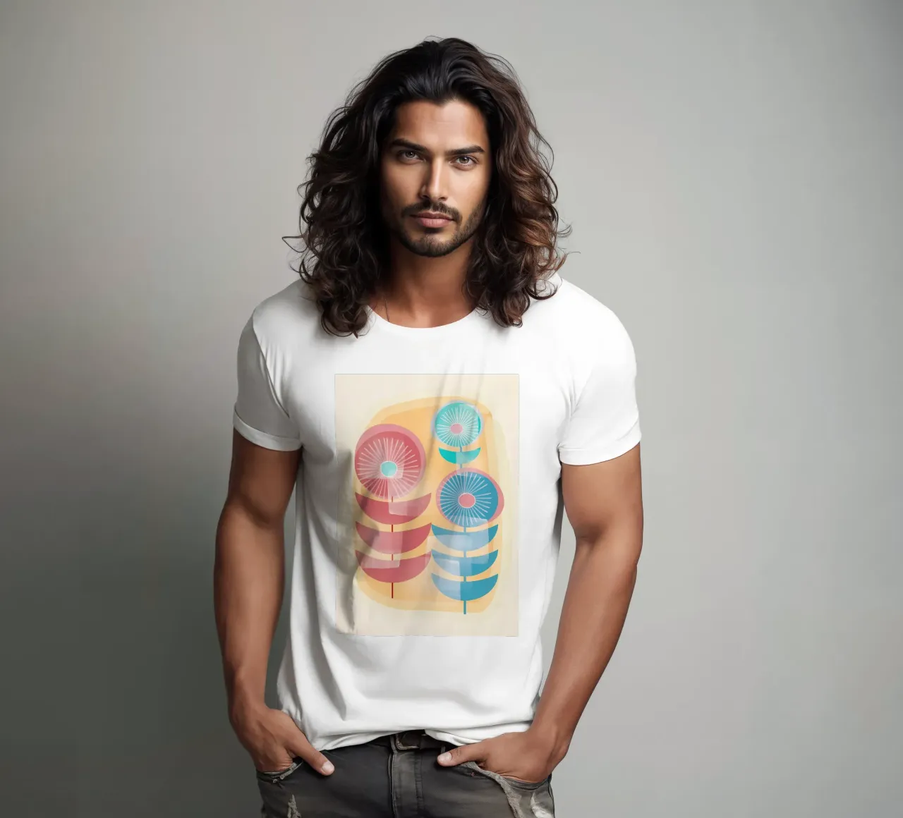 Tre fiori retrò t-shirt da diedrich
