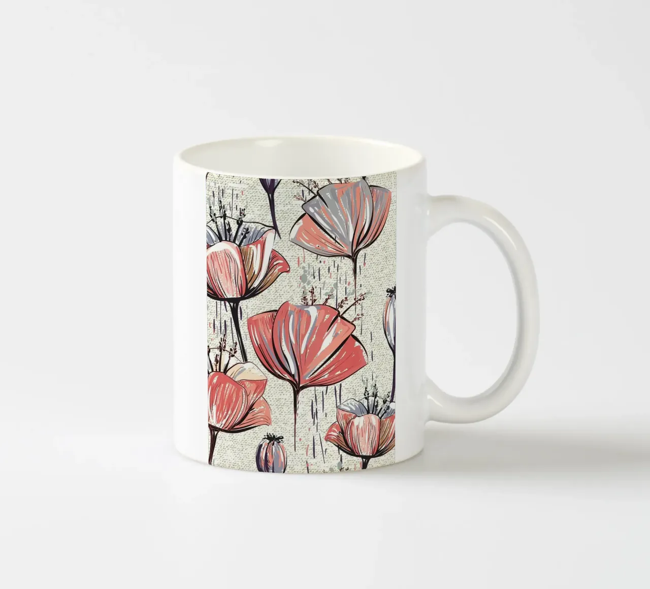 Motivo floreale retrò 05 tazza in ceramica da diedrich