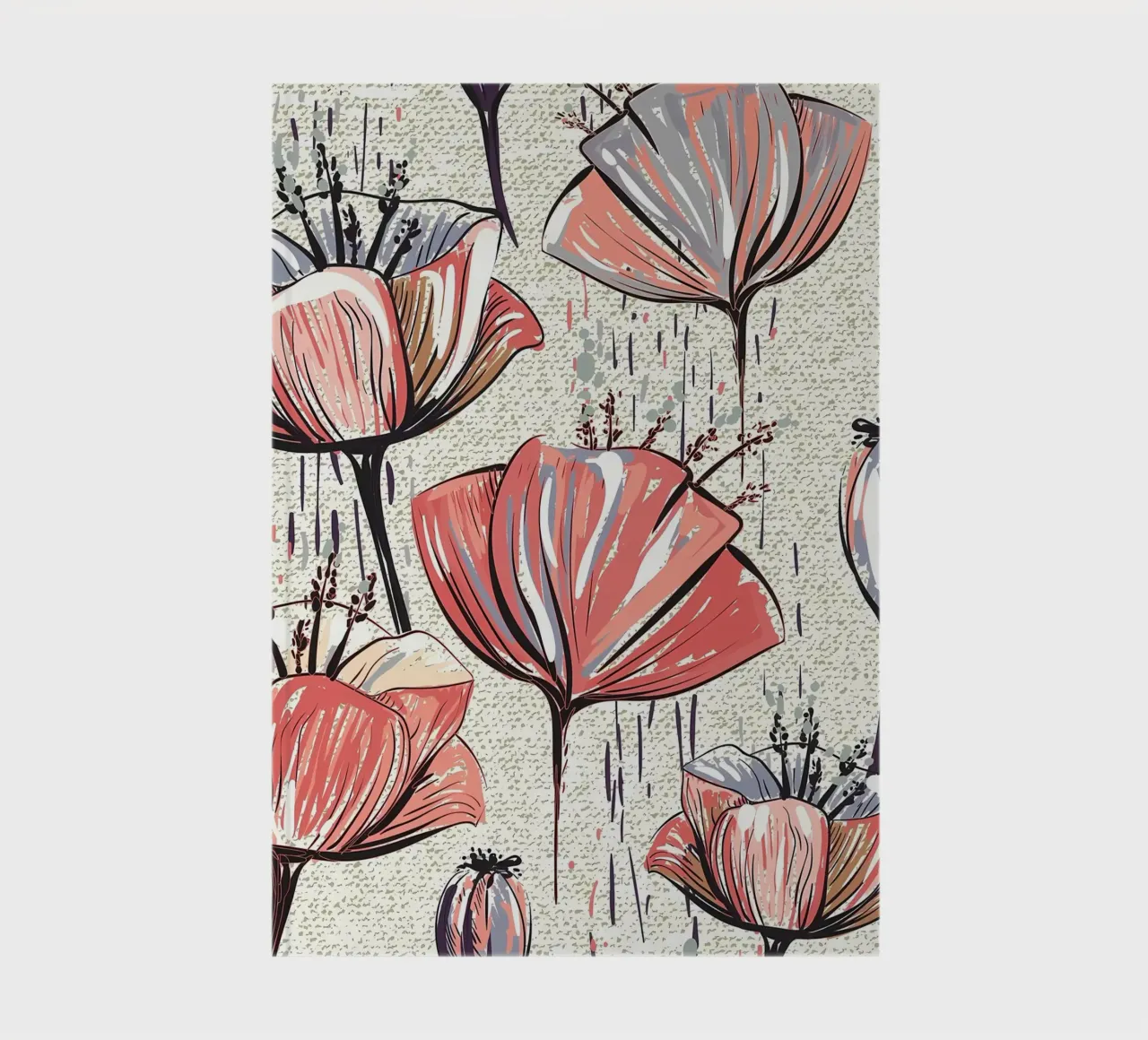 Retro Flower Pattern 05 notebook by diedrich