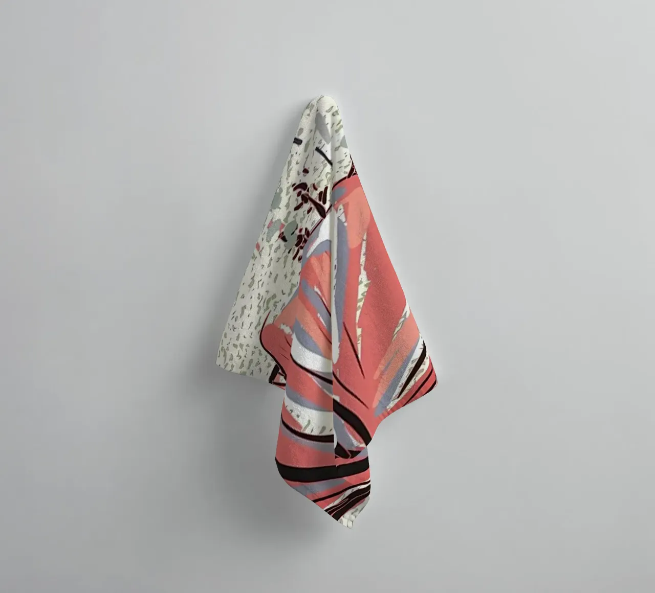Retro Flower Pattern 05 towel by diedrich