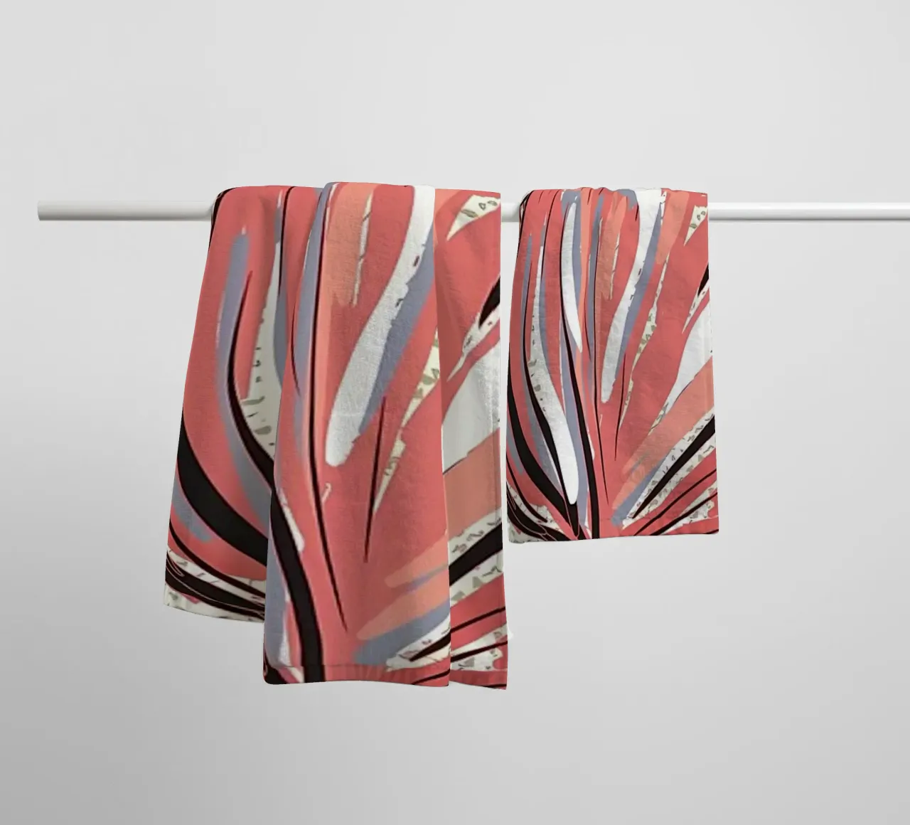 Retro Flower Pattern 05 towel by diedrich