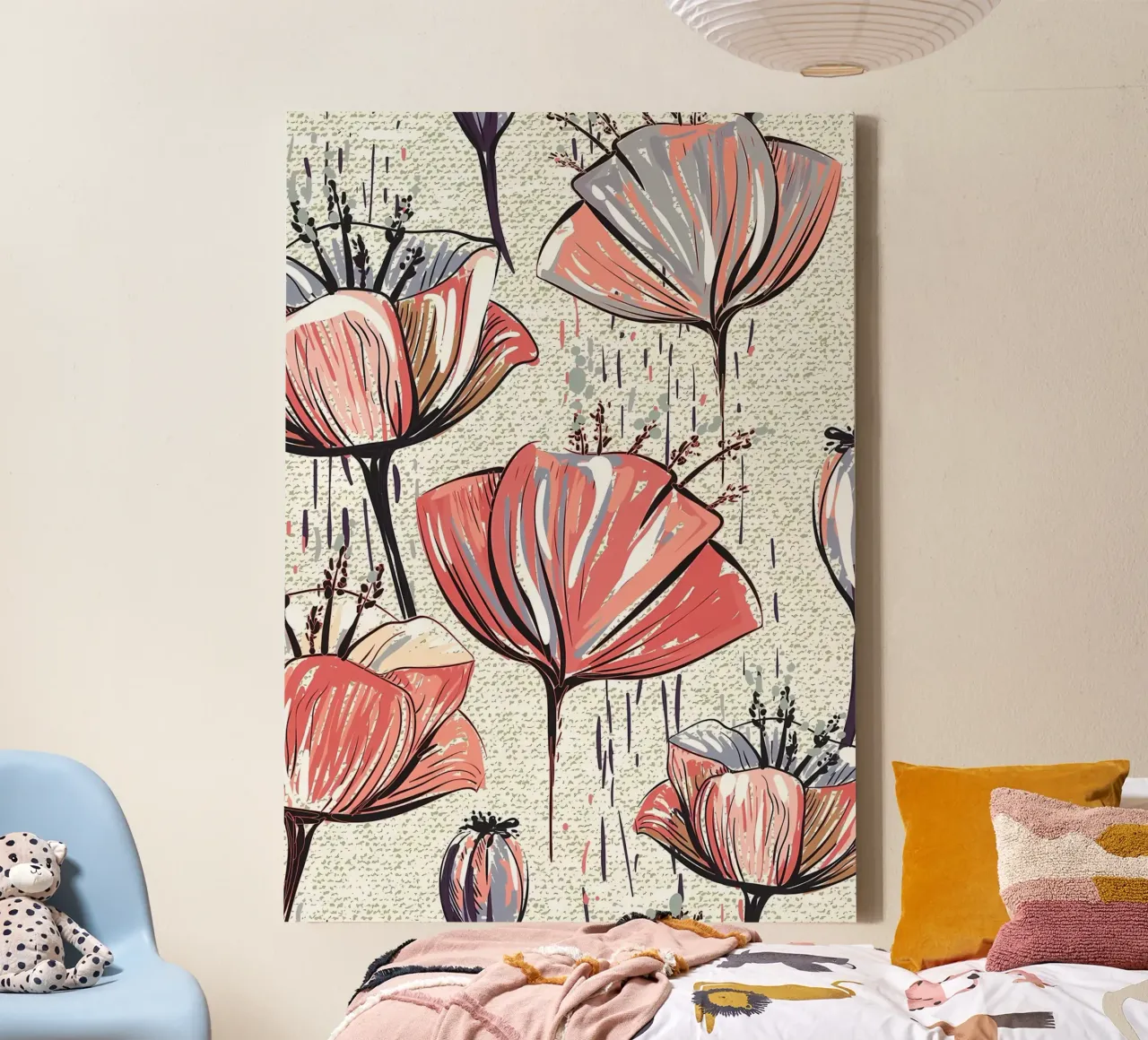 Retro Flower Pattern 05 canvas by diedrich