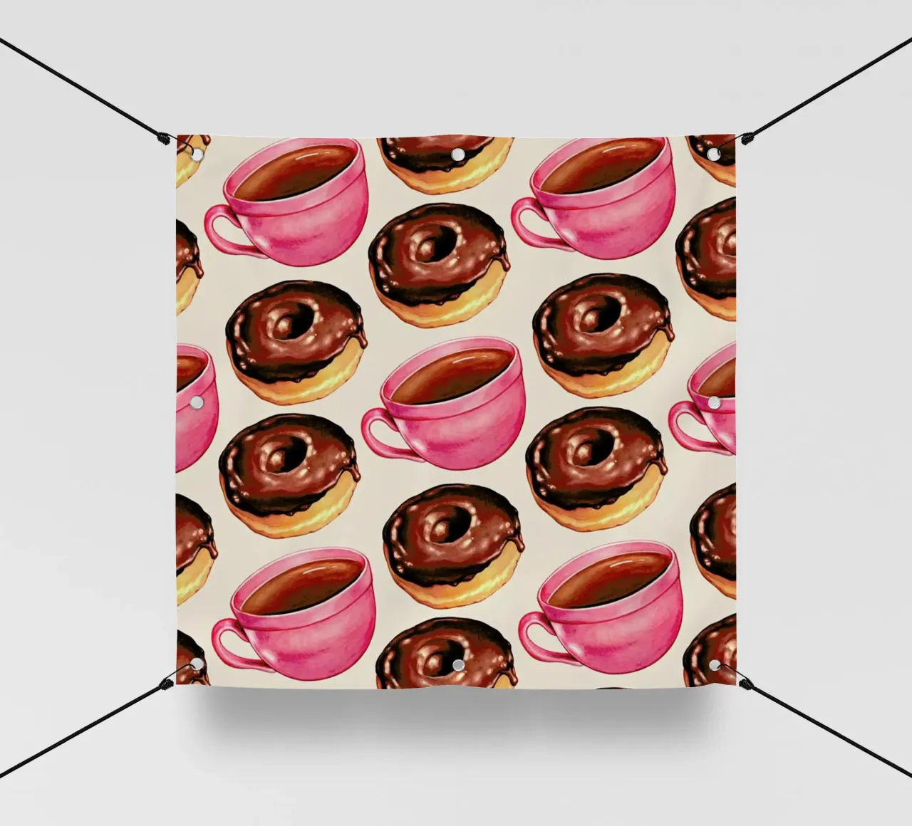 Coffee Patterns Coffee Chocolate telo in pvc da Kelly Gilleran