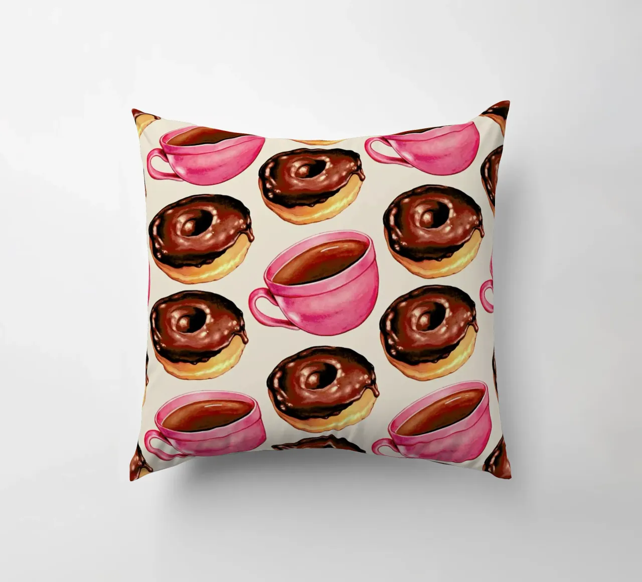 Coffee Patterns Coffee Chocolate cuscino da Kelly Gilleran