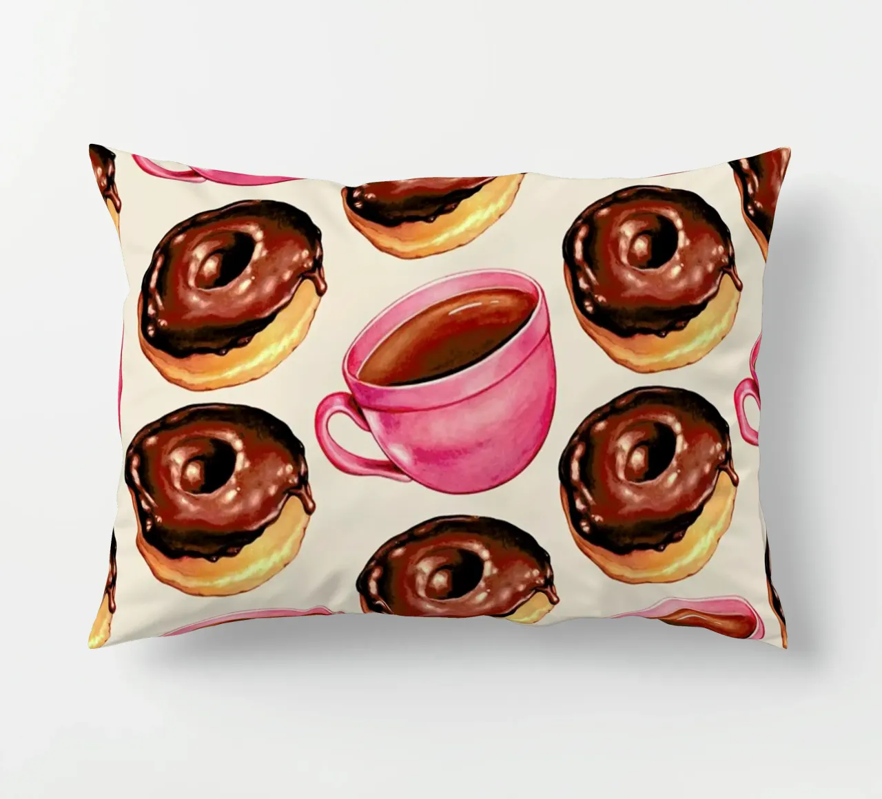 Coffee Patterns Coffee Chocolate cuscino da Kelly Gilleran