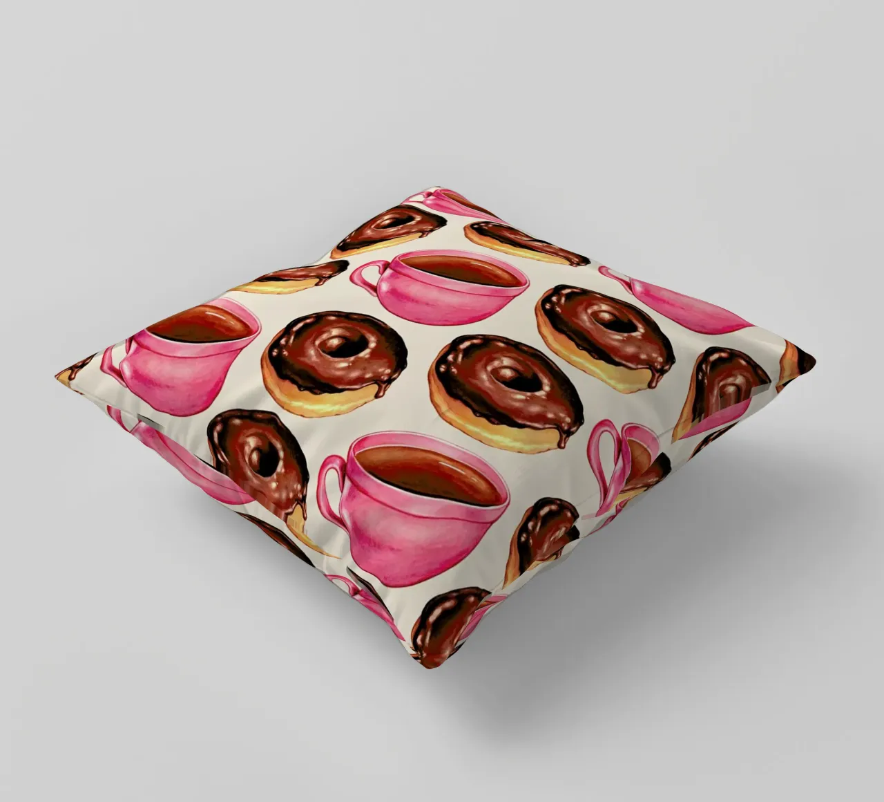 Coffee Patterns Coffee Chocolate cuscino da Kelly Gilleran