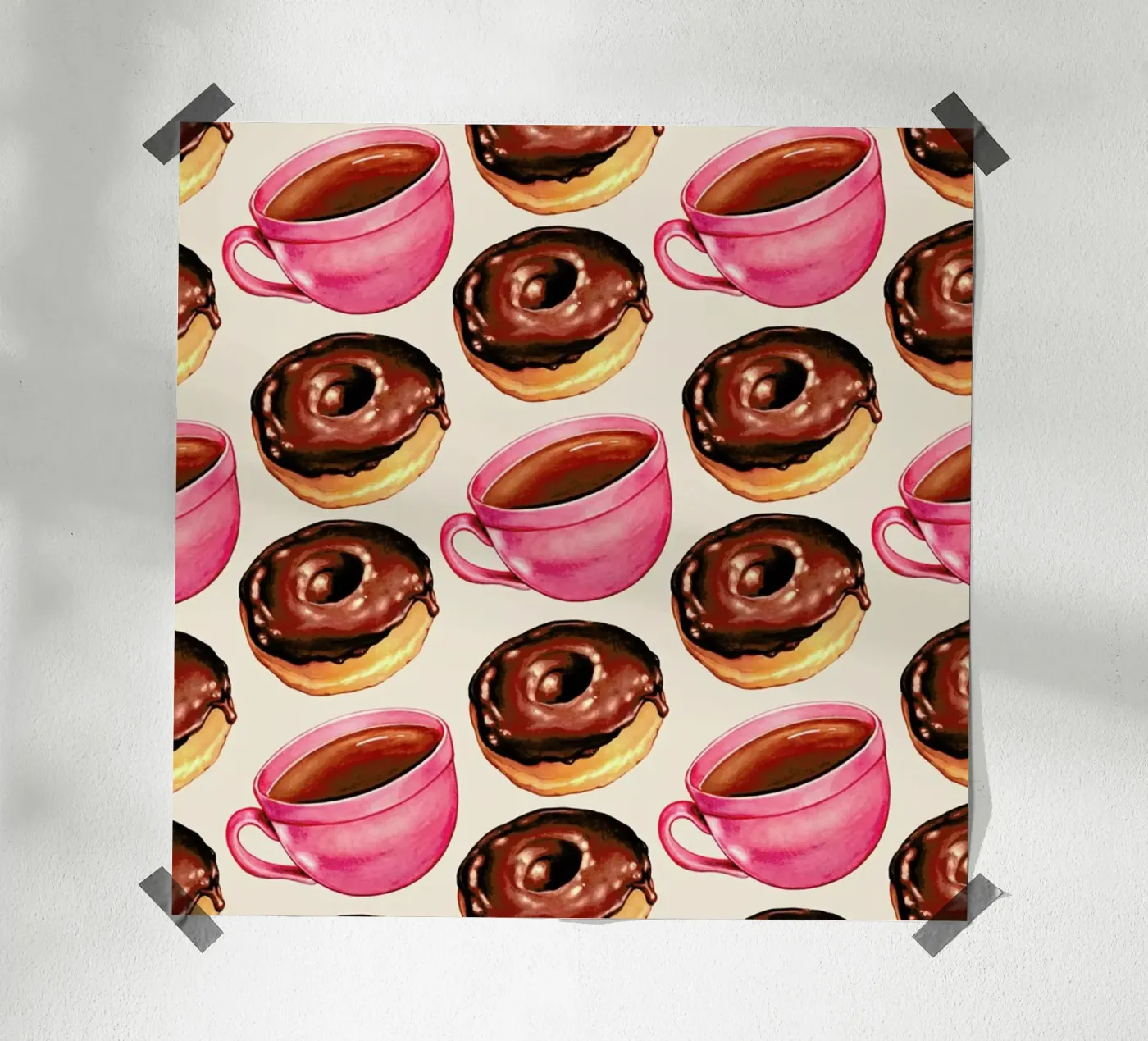 Coffee Patterns Coffee Chocolate poster da Kelly Gilleran
