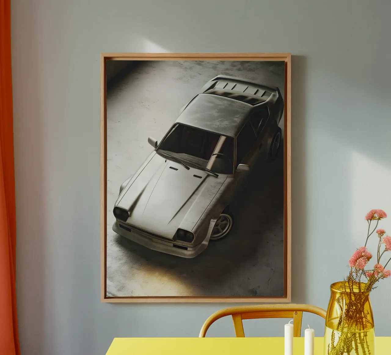 Auto in stile monocromatico tela con Cornice a cassetta da CAR EDITION