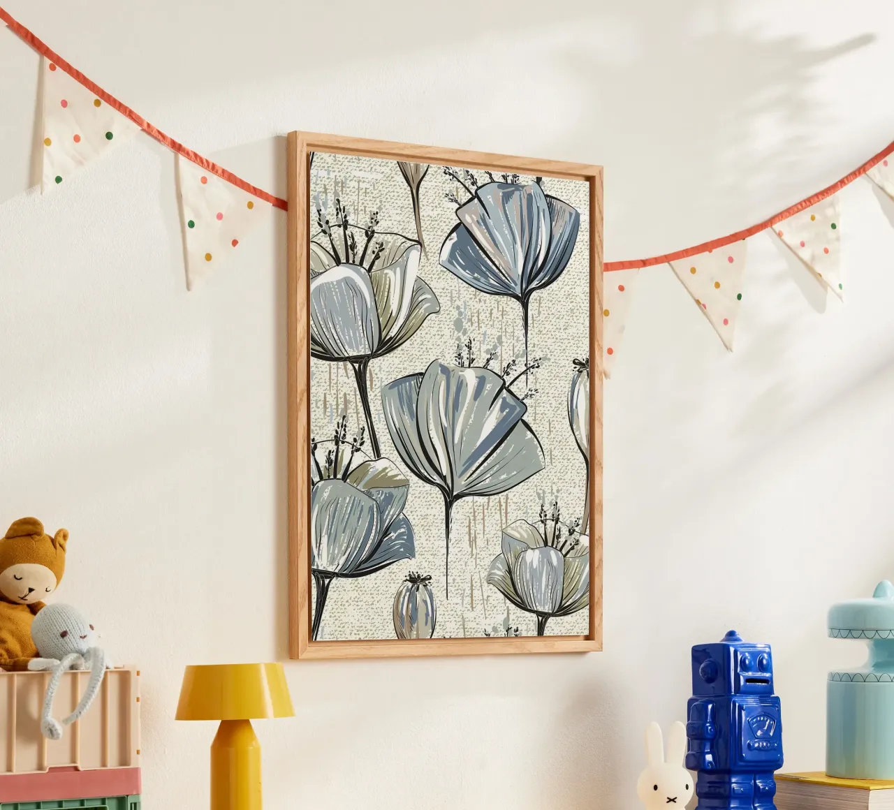 Retro-Blumen-Muster 04 Acryl-Glas von diedrich