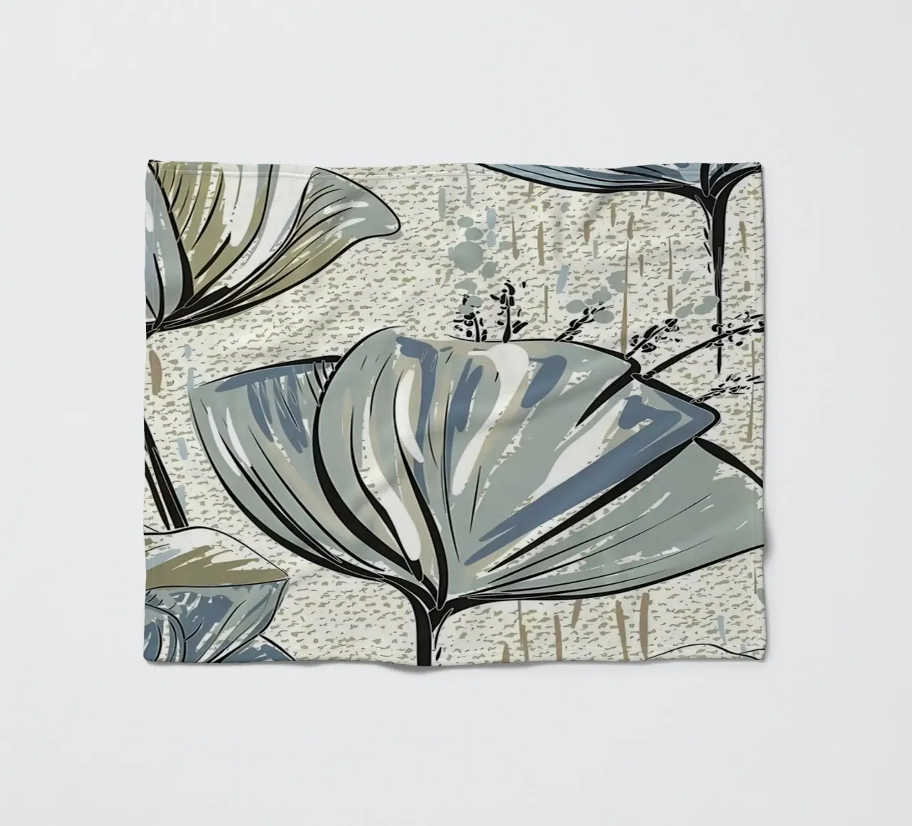Retro Flower Pattern 04 fleece blanket by diedrich
