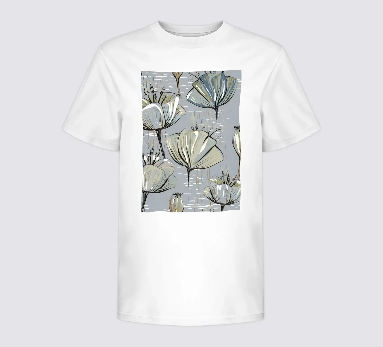 Motif rétro de fleurs 03 t-shirt enfant de diedrich