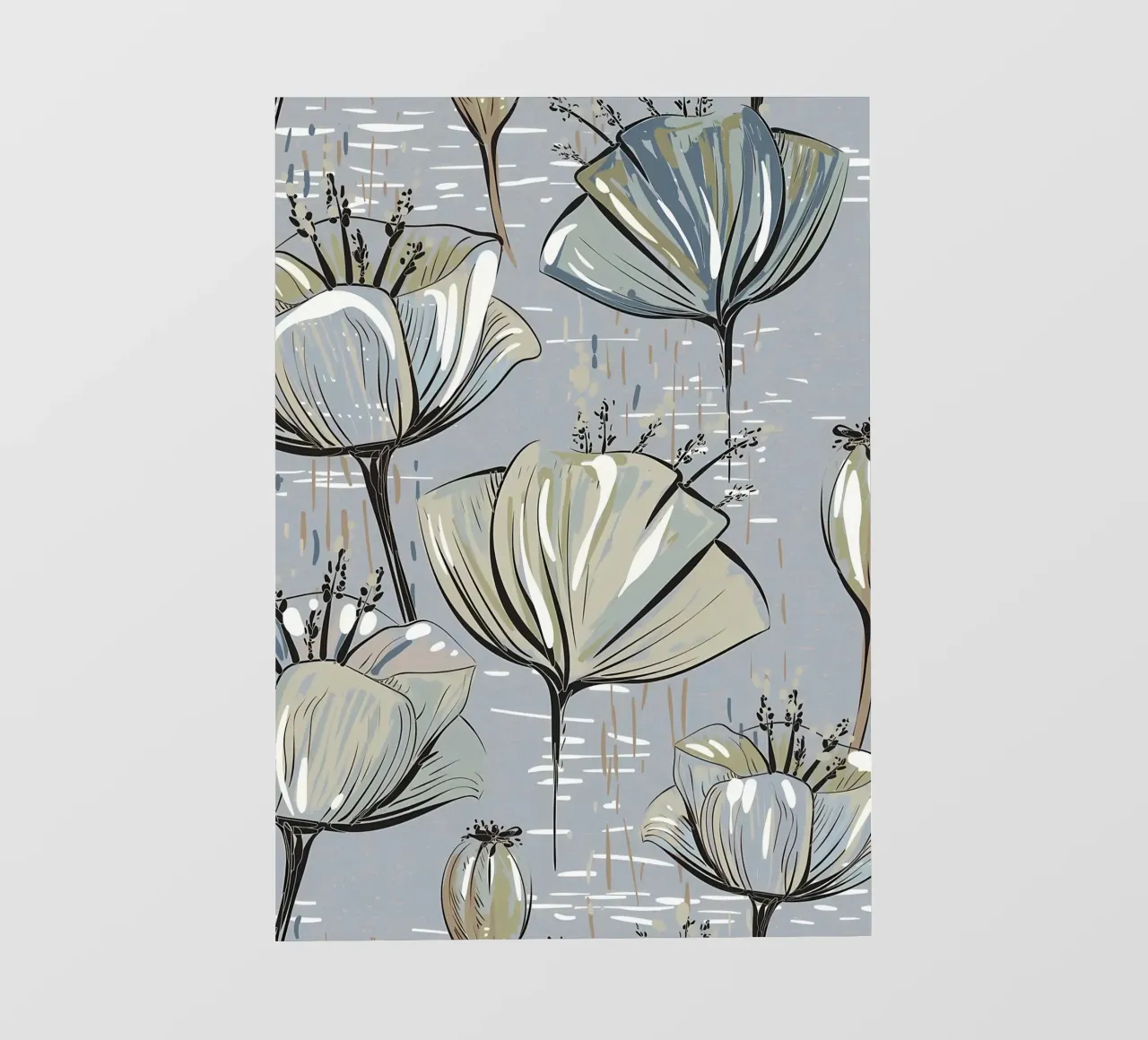 Retro-Blumen-Muster 03 Backlit Folie von diedrich