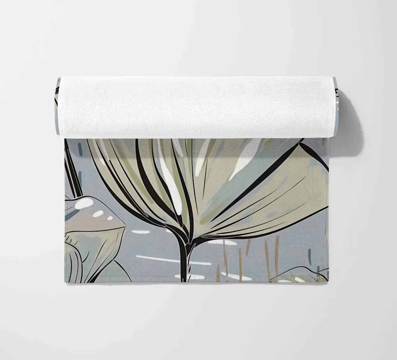 Retro Flower Pattern 03 beach towel by diedrich