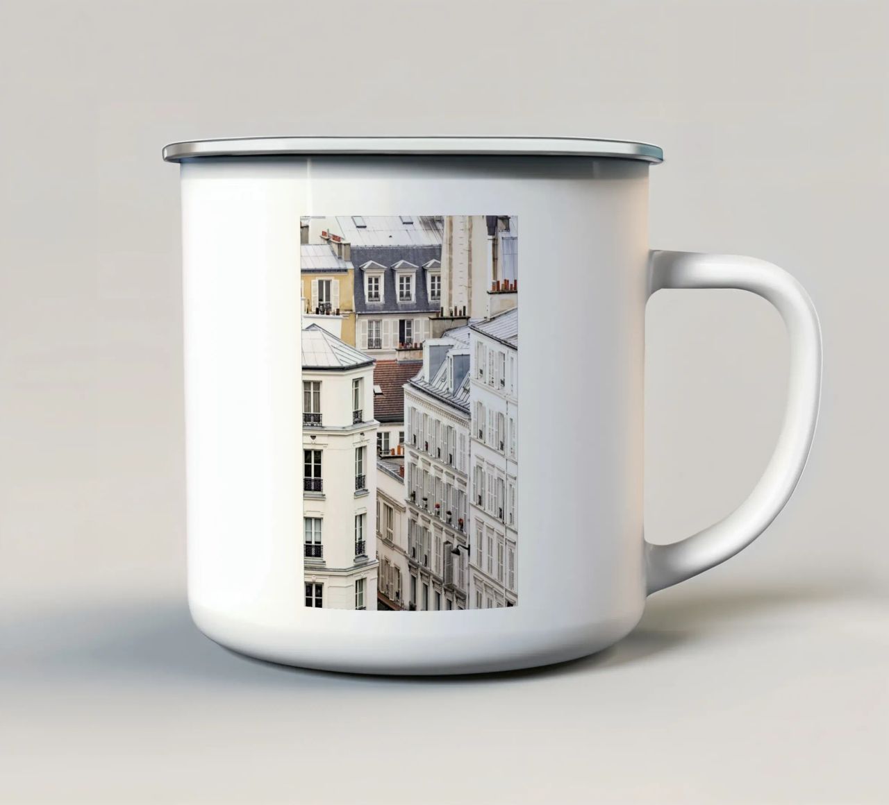 Street with a View tazza in smalto da Babett Schultze