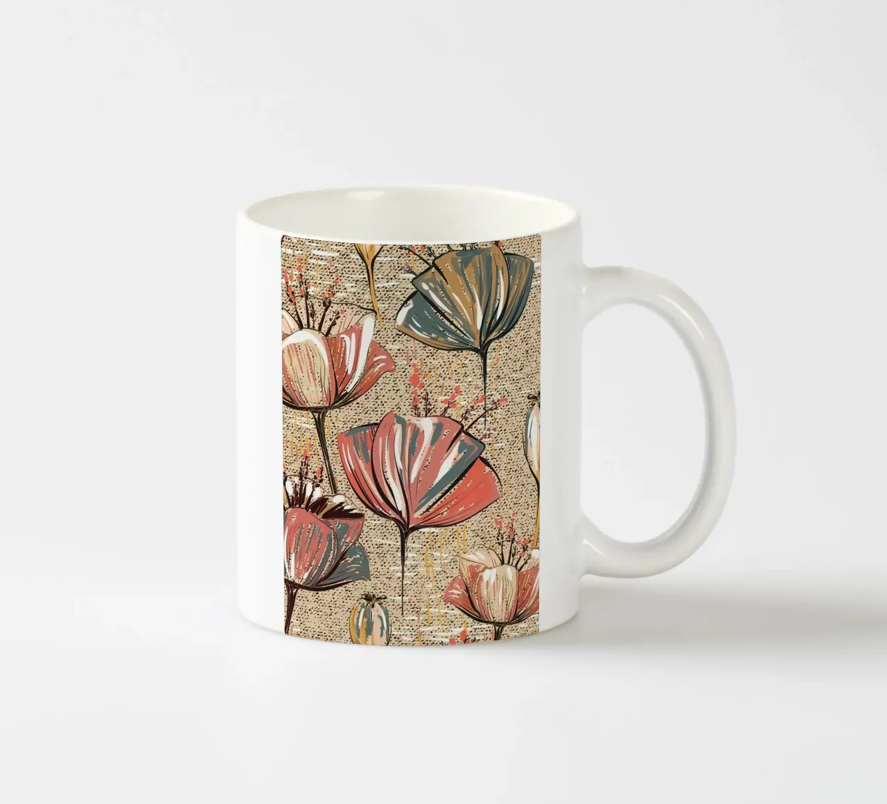 Motivo floreale retrò 02 tazza in ceramica da diedrich
