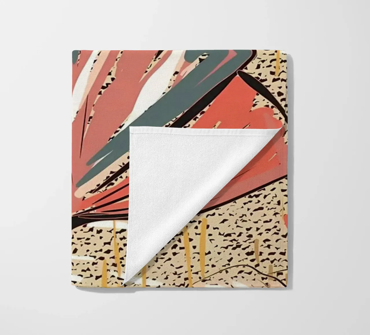 Retro Flower Pattern 02 beach towel by diedrich