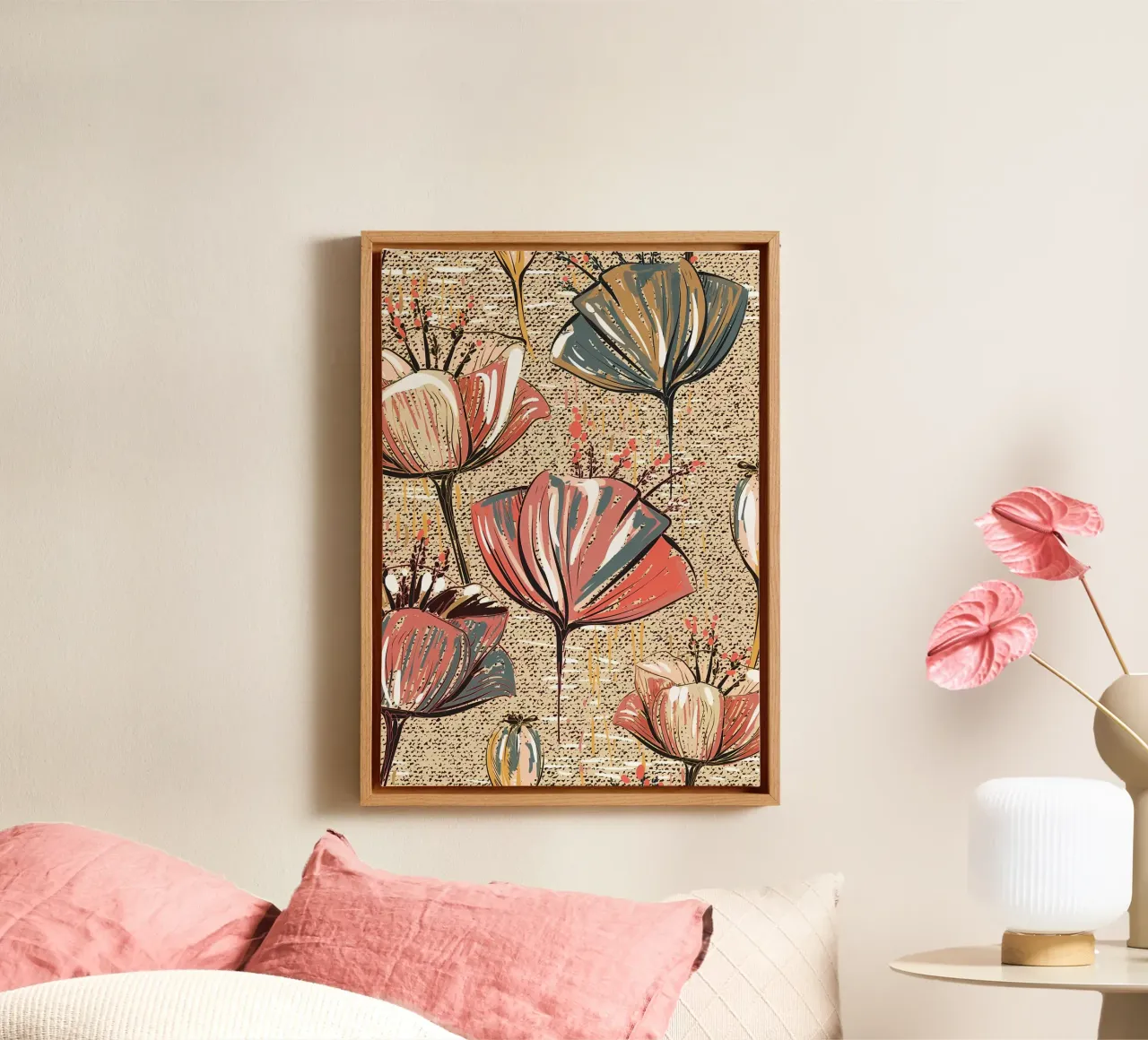 Retro Flower Pattern 02 canvas by diedrich