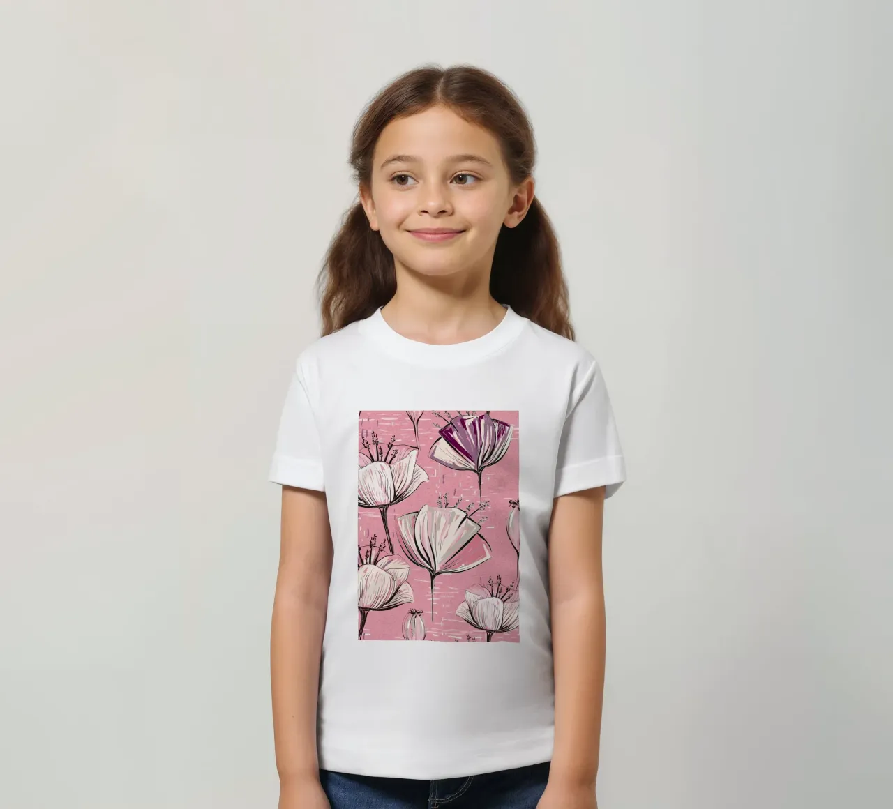 Retro Flower Pattern 01 kids t-shirt by diedrich