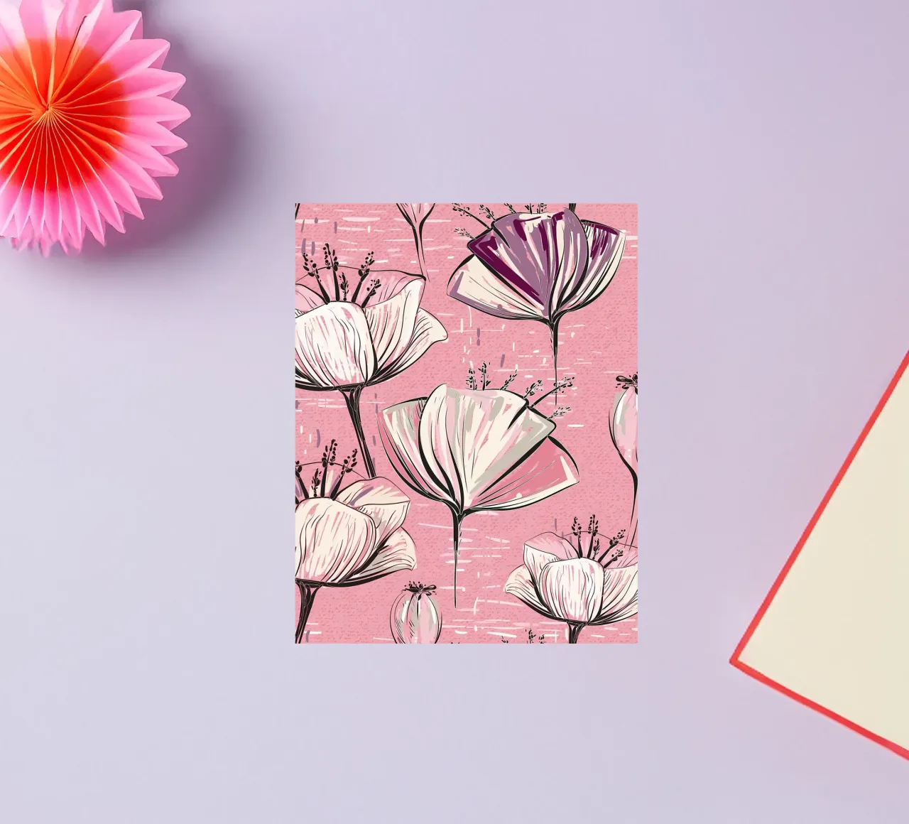 Retro Flower Pattern 01 sticker by diedrich
