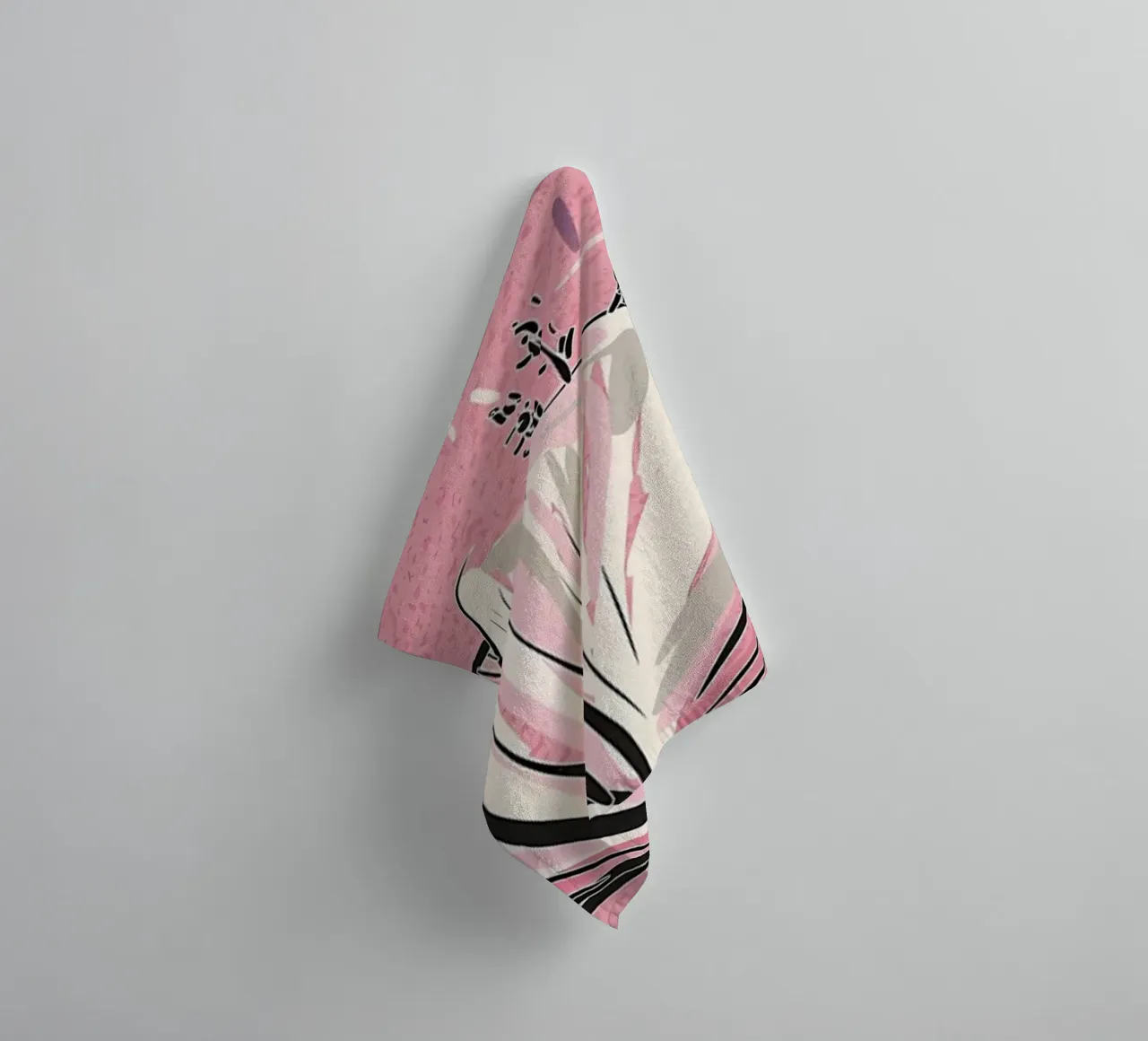 Retro Flower Pattern 01 towel by diedrich