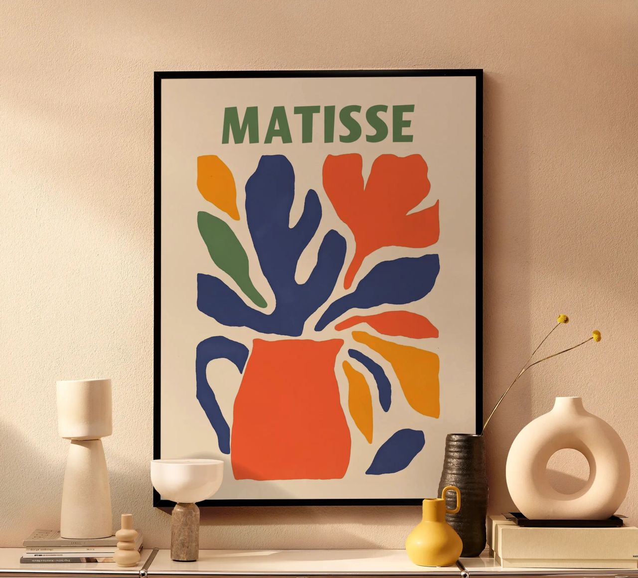 Modern flowers in a jug poster by Carinaprint