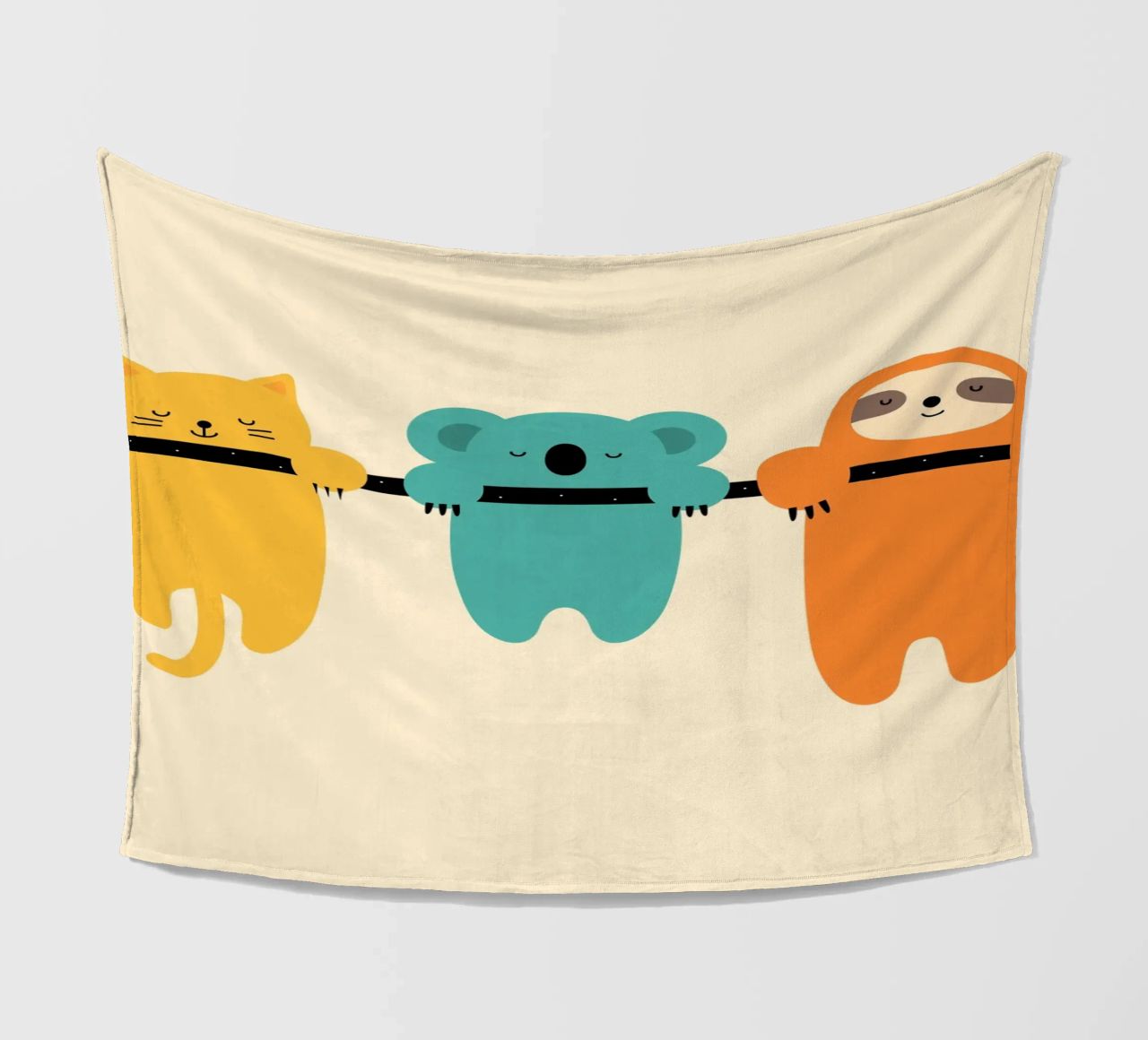 Hang in There fleece blanket by Andy Westface