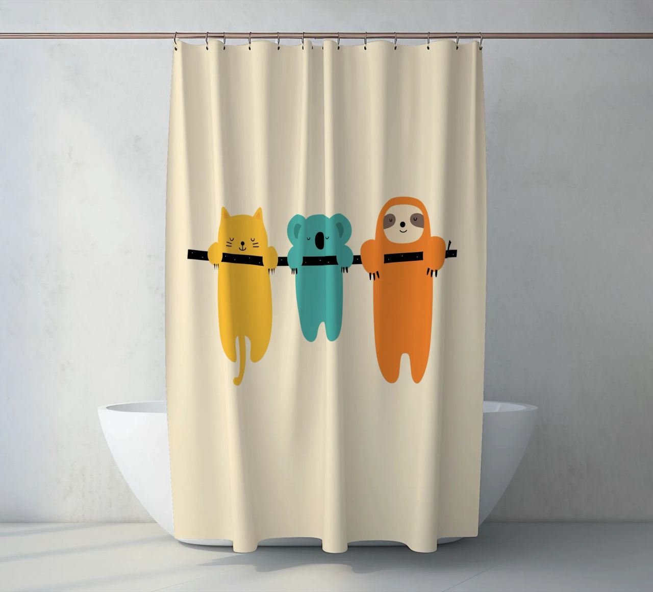 Aguante cortina de baño de Andy Westface