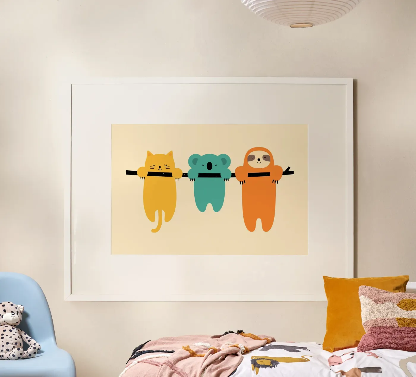 Durchhalten Poster mit Aluminium Rahmen von Andy Westface