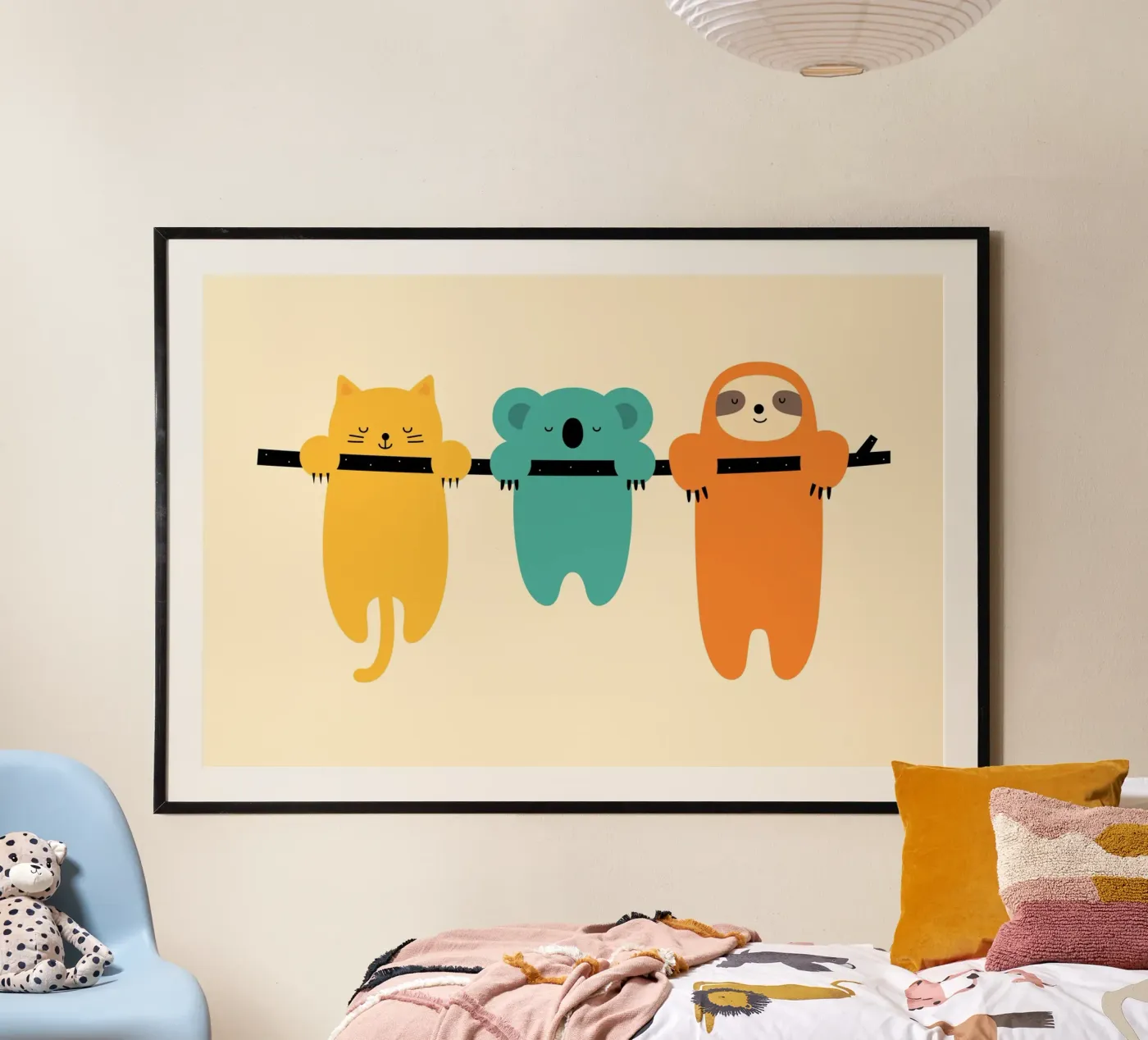 Durchhalten Poster mit Aluminium Rahmen von Andy Westface