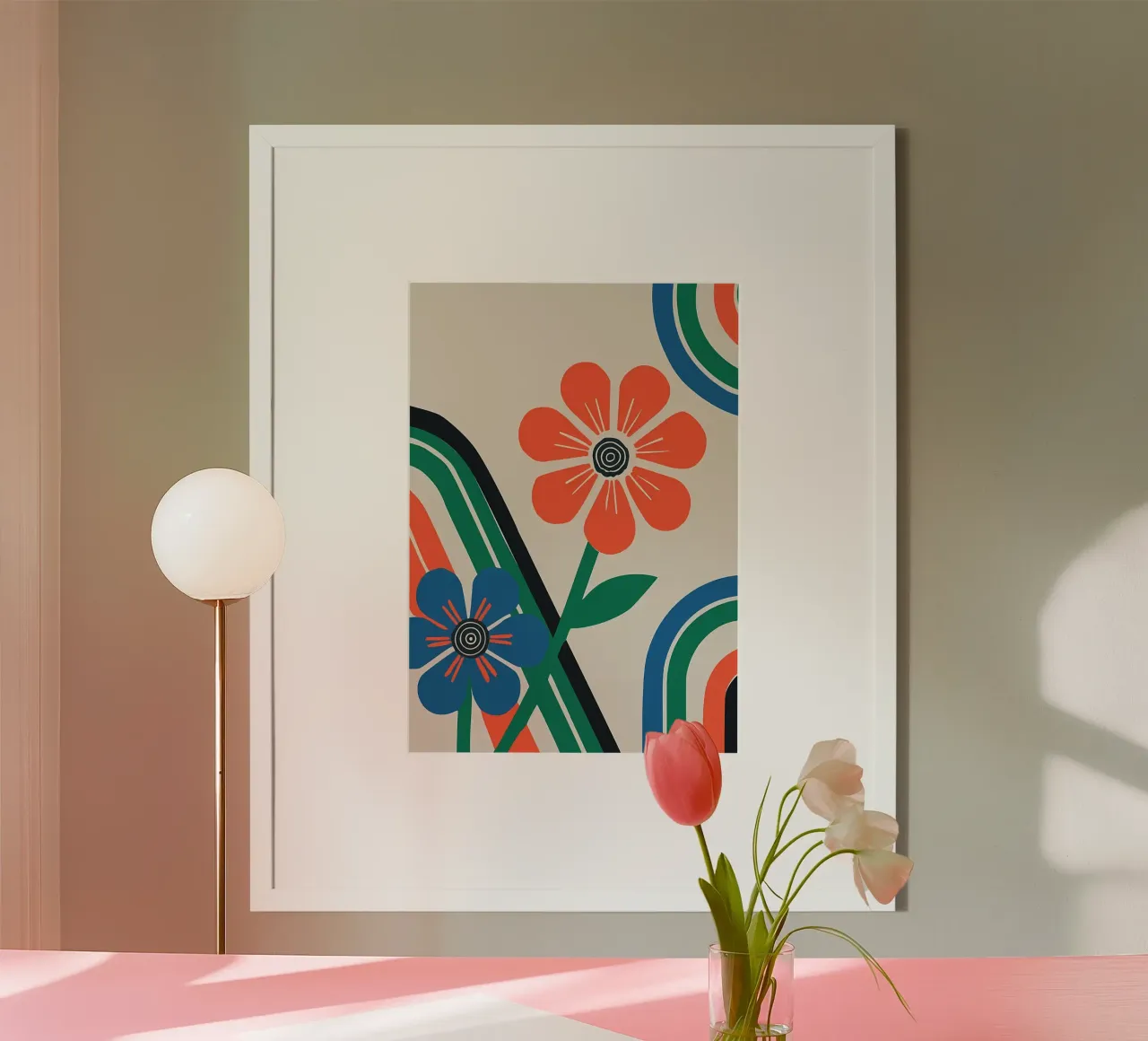 Fiori colorati e arcobaleni retrò carta hahnemühle da diedrich
