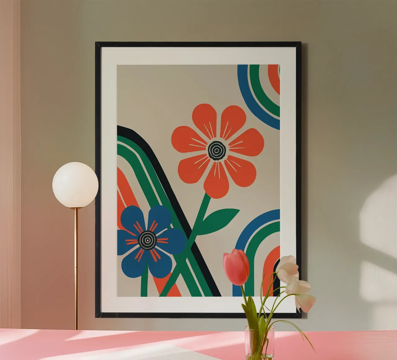 Fiori colorati e arcobaleni retrò carta hahnemühle da diedrich
