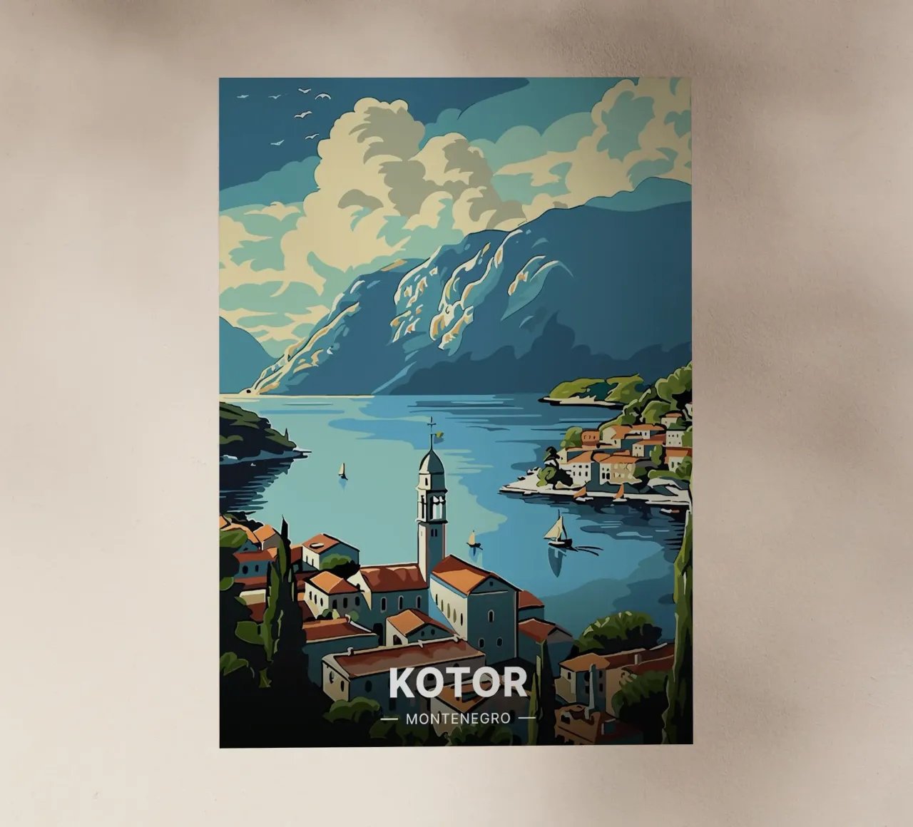 Kotor - Montenegro pellicola backlit da Trending Art Company