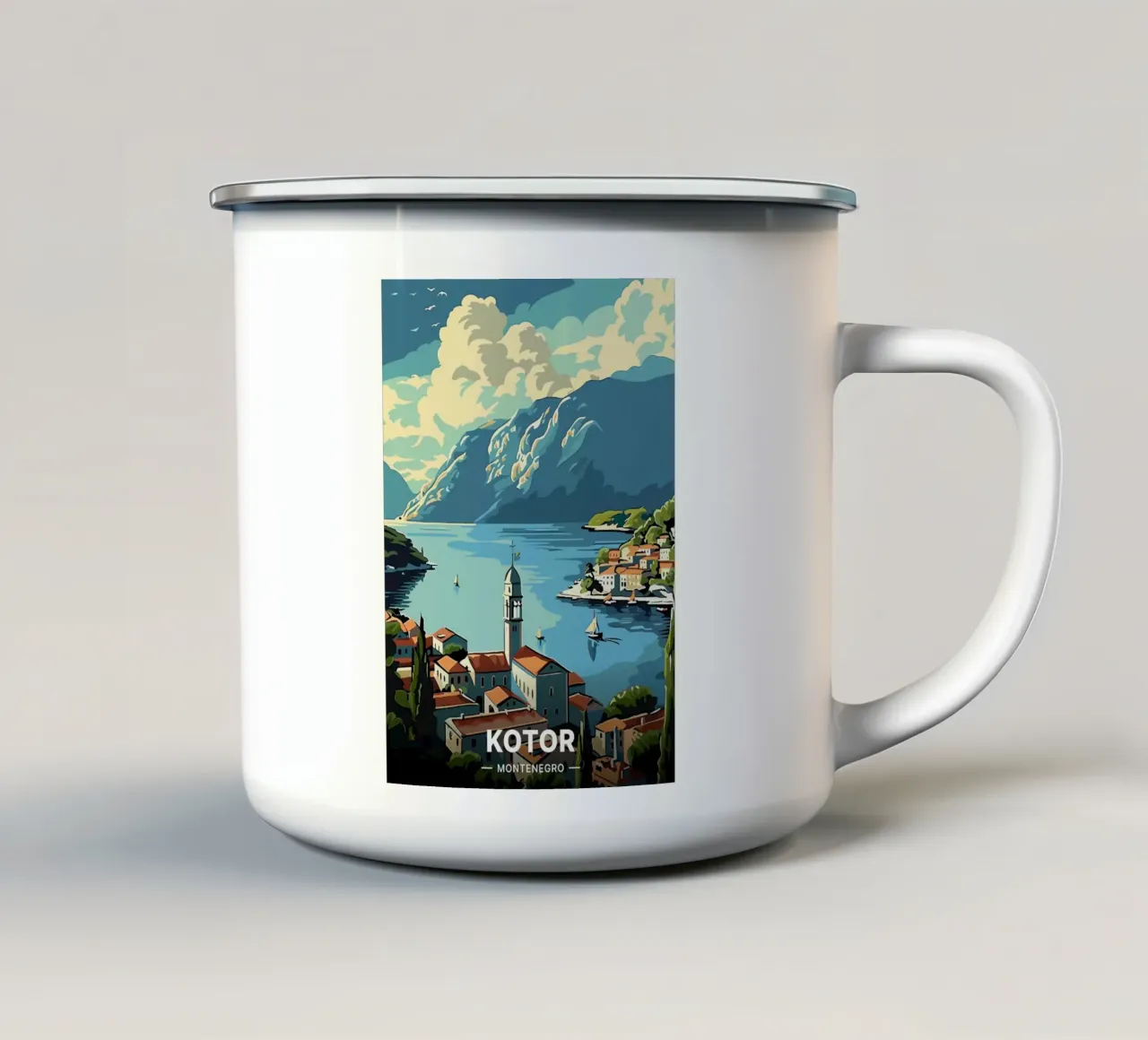 Kotor - Montenegro tazza in smalto da Trending Art Company
