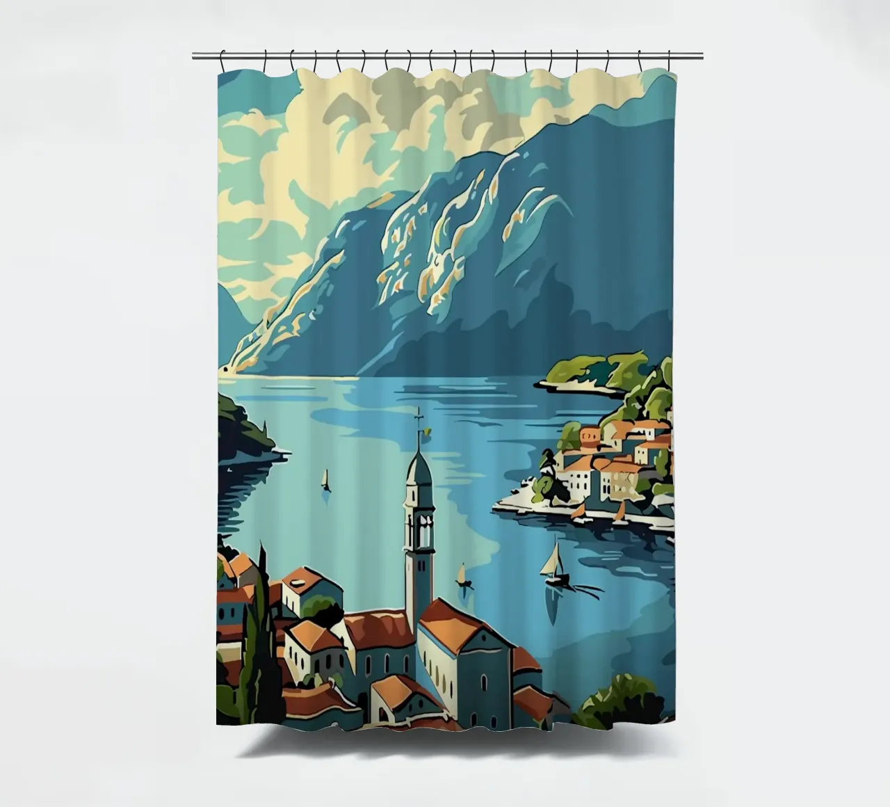 Kotor - Montenegro Duschvorhang von Trending Art Company
