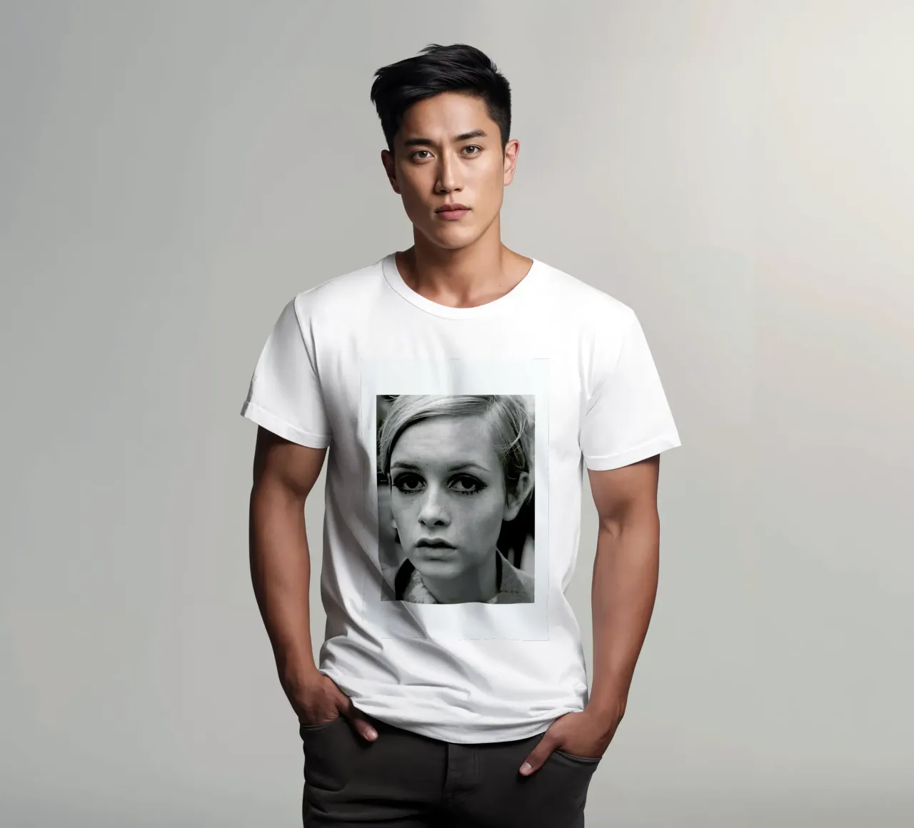 Twiggy, 1966 t-shirt da Gallery Print and Art Limited