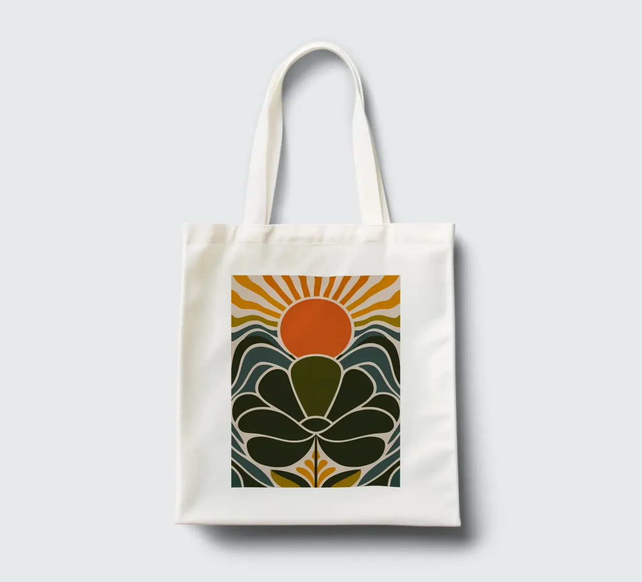 Sole e fiori retrò borsa in juta da diedrich