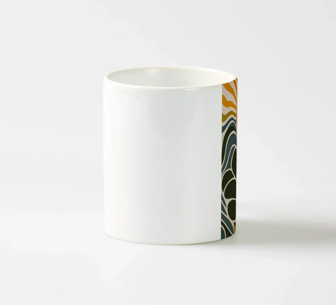 Sole e fiori retrò tazza in ceramica da diedrich