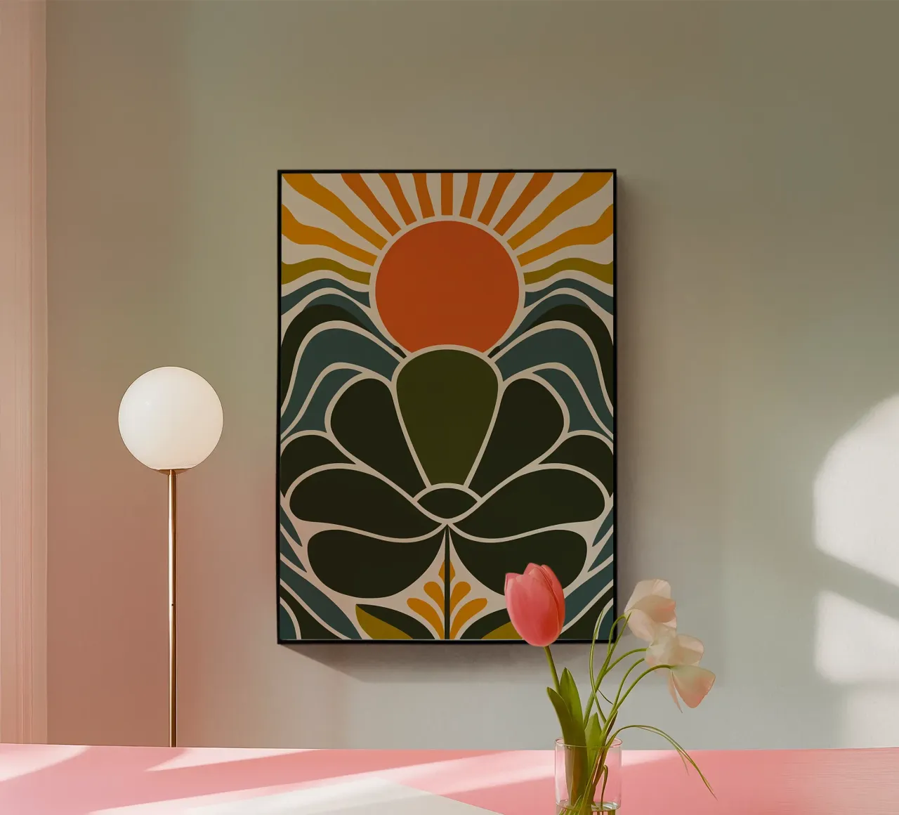 Sole e fiori retrò plexiglass da diedrich