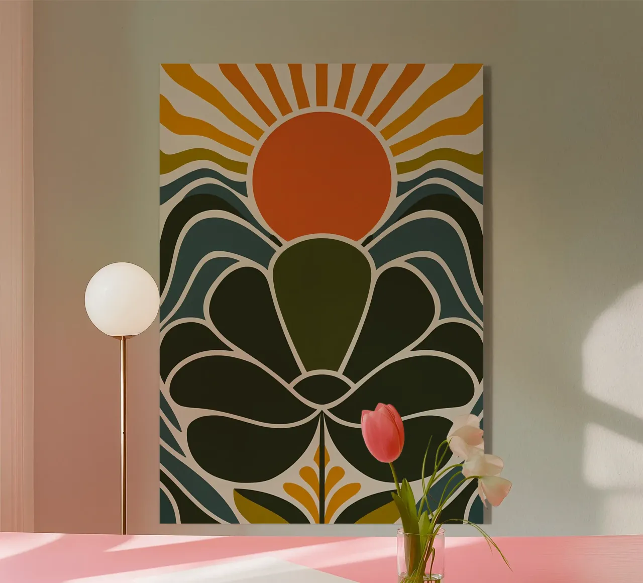 Sole e fiori retrò plexiglass da diedrich