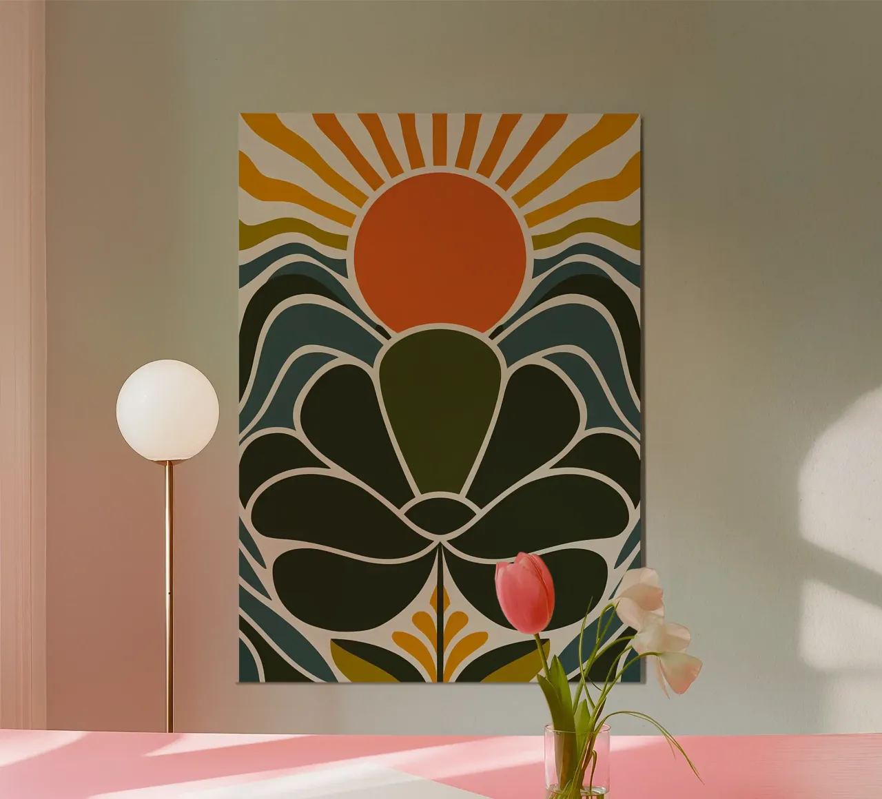 Sole e fiori retrò carta hahnemühle da diedrich