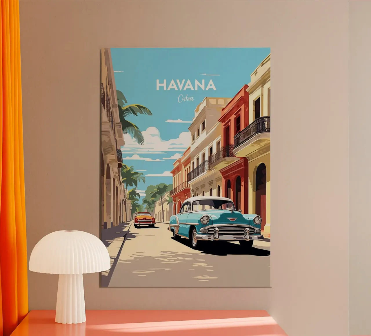 Havana - Cuba poster con telaio in plastica da Trending Art Company