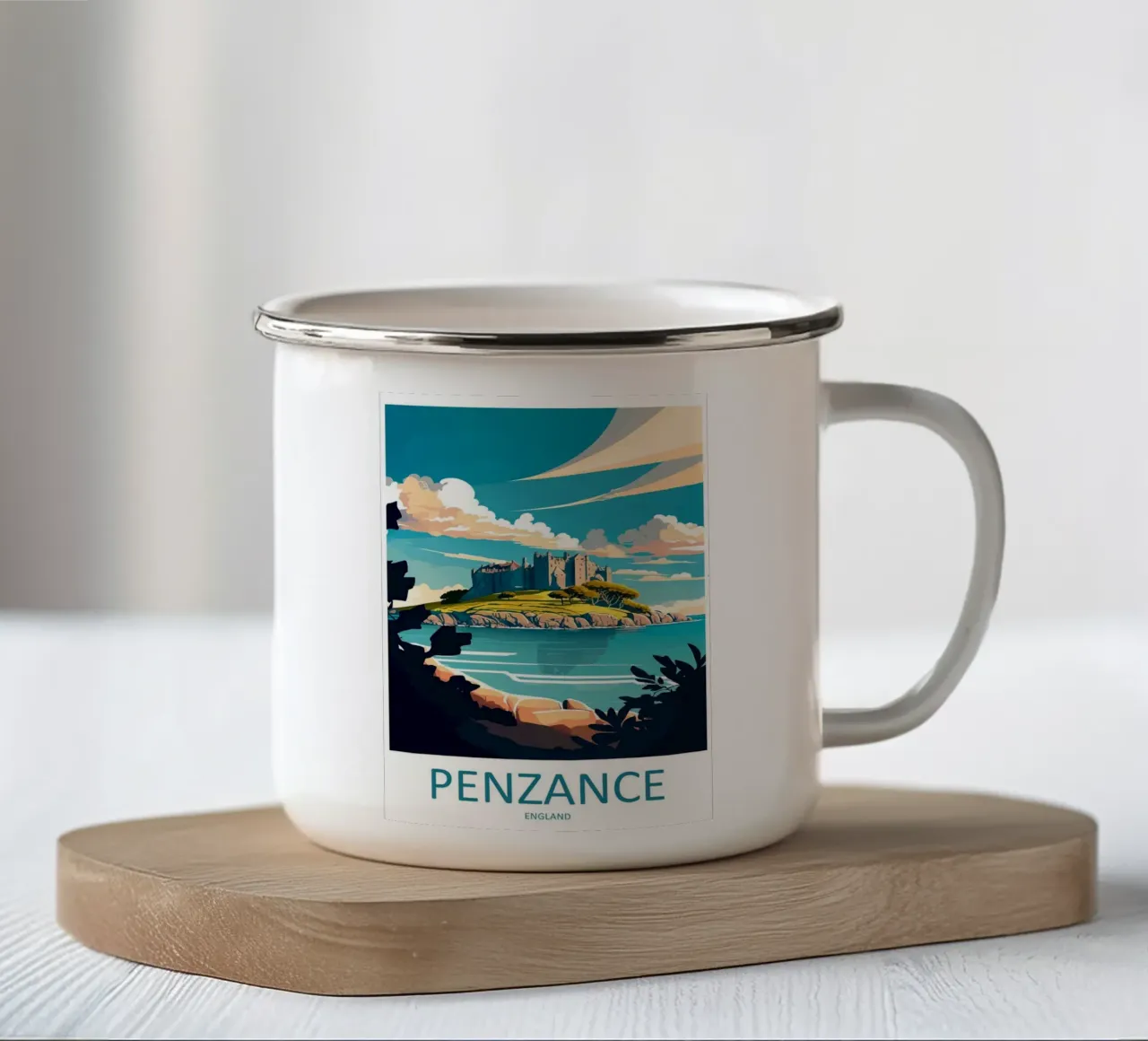 Penzance - England tazza in smalto da Trending Art Company