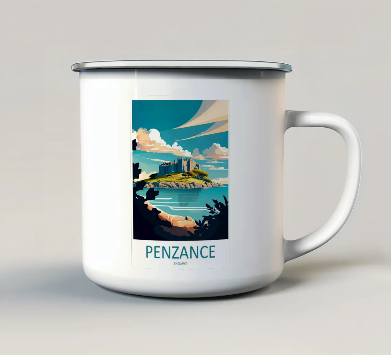 Penzance - England tazza in smalto da Trending Art Company