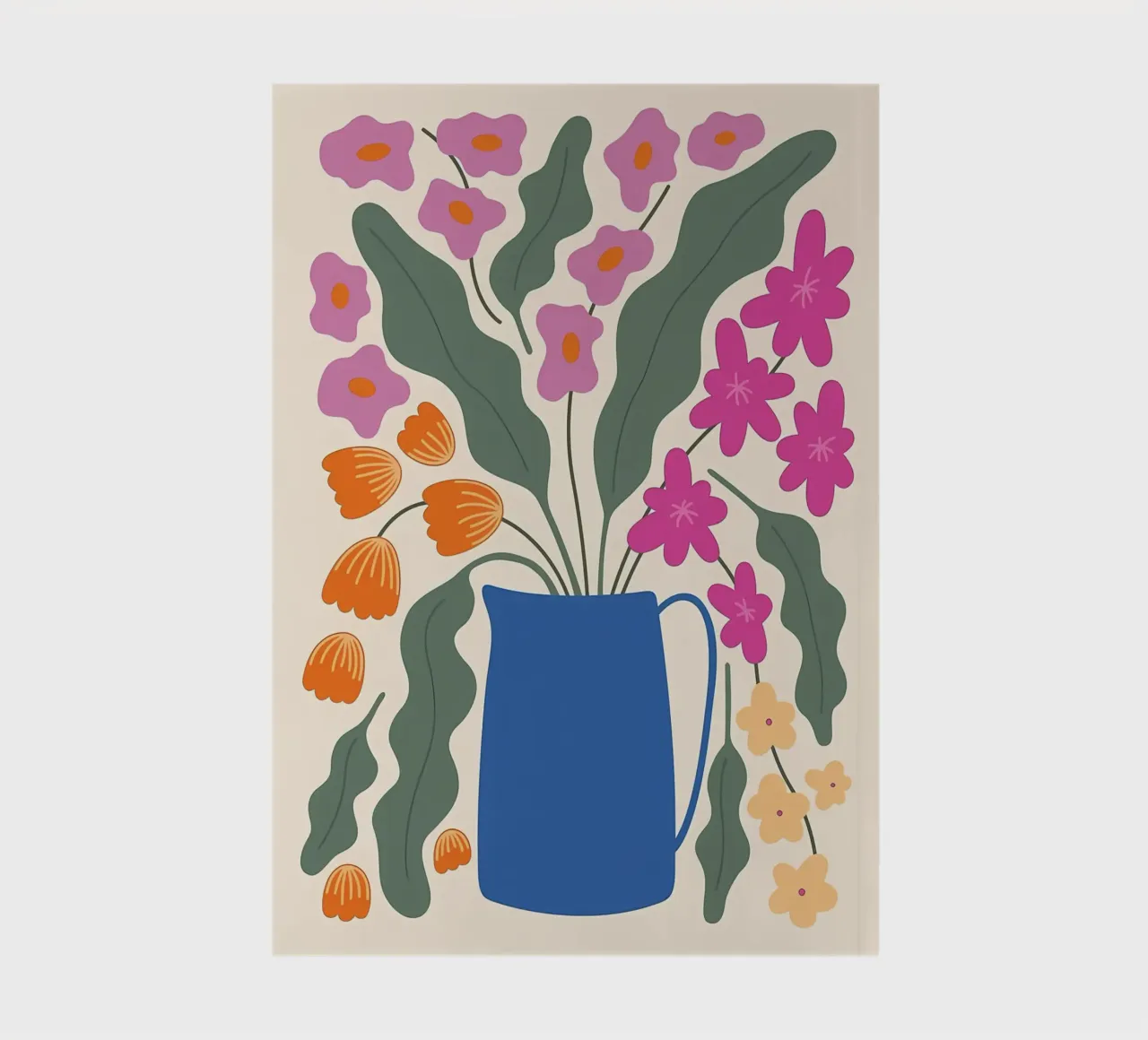 Aesthetic Vintage Flowers on Vase Retro notebook by diedrich