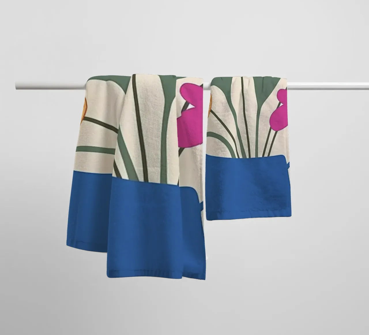 Estetica Fiori d'epoca su vaso Retro asciugamano da bagno da diedrich