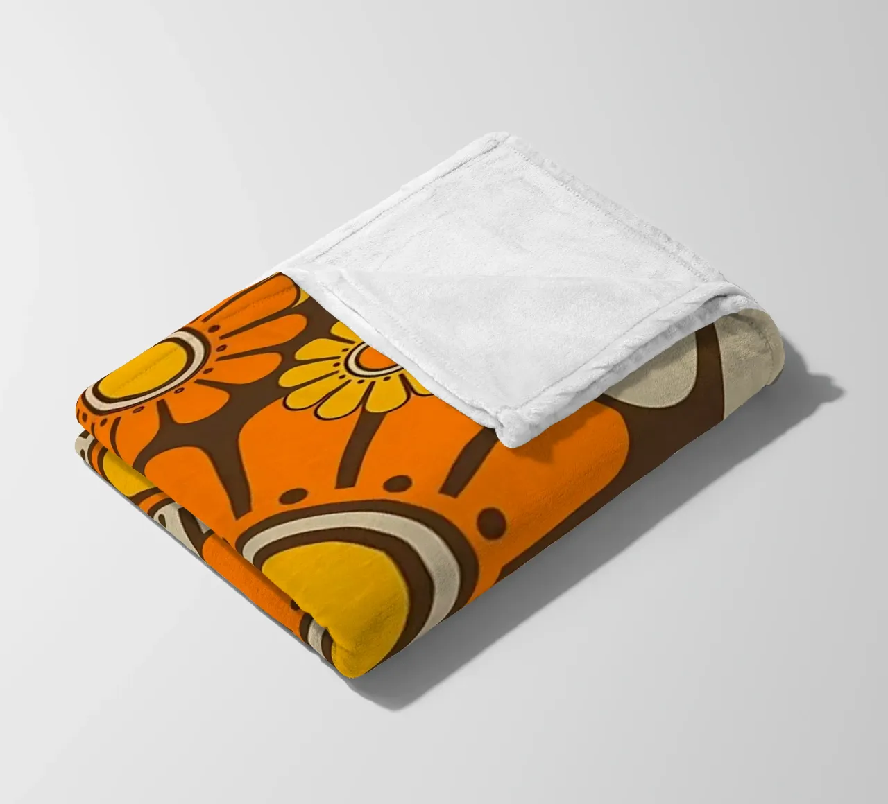 Motivo floreale retrò a margherita coperta in pile da diedrich