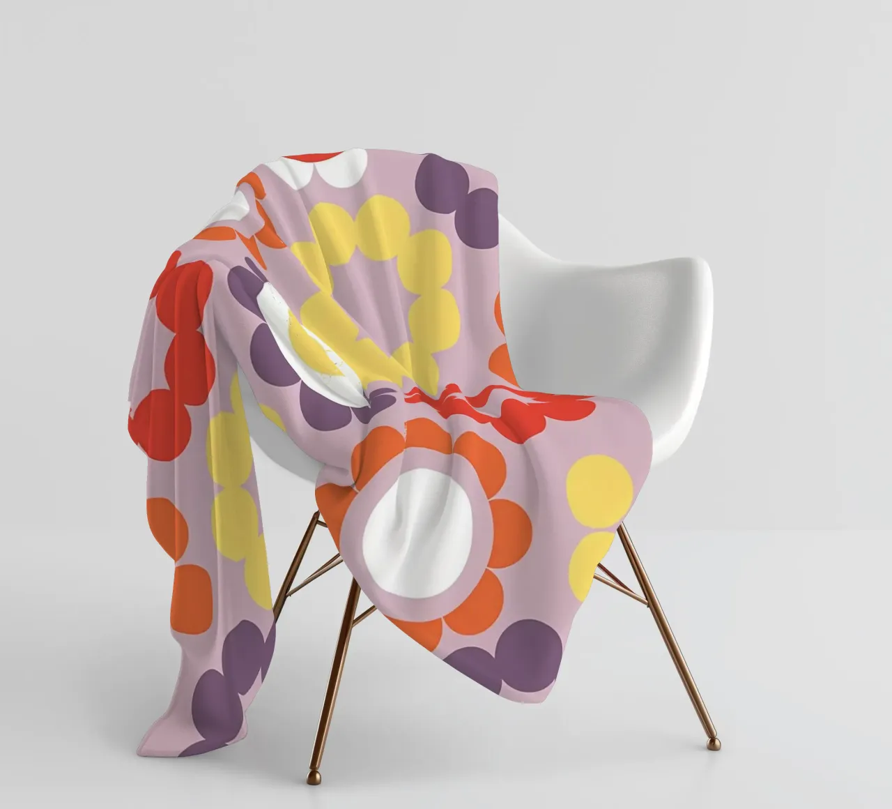 Fiori viola retrò coperta in pile da diedrich