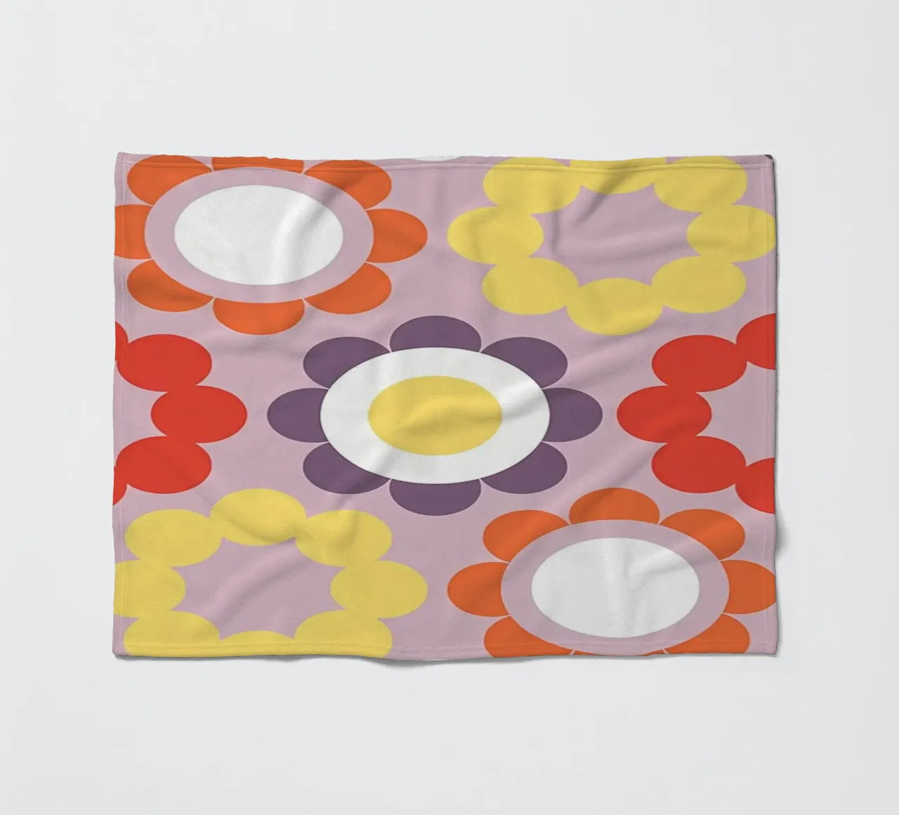 Fiori viola retrò coperta in pile da diedrich