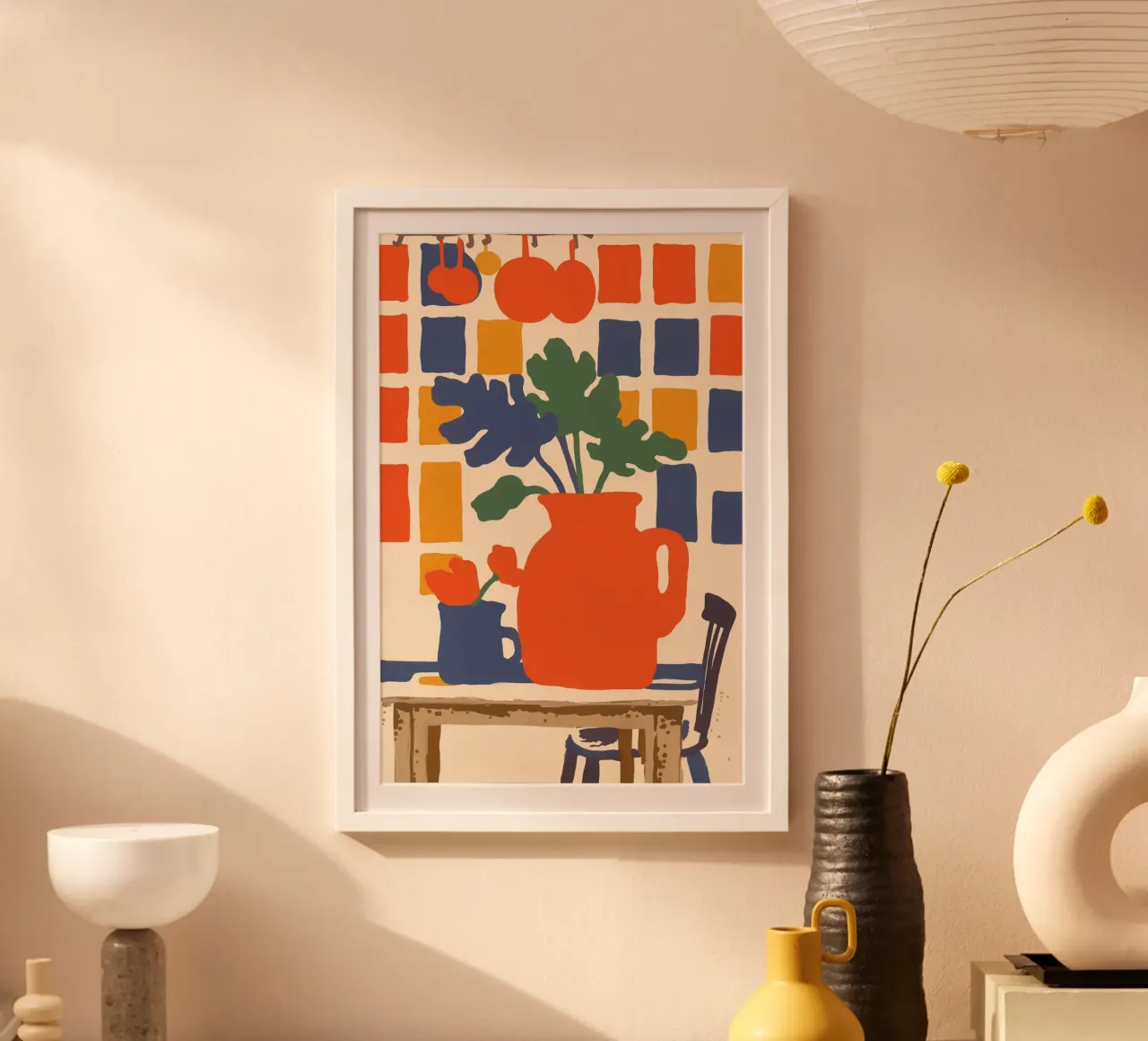 Piastrelle da cucina botaniche poster con telaio in plastica da Carinaprint