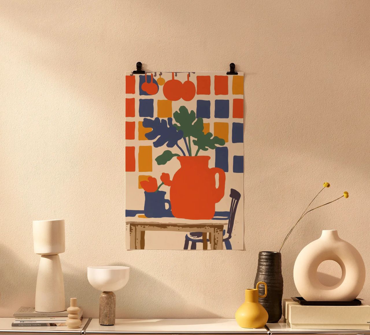 Cuisines botaniques Carreaux poster de Carinaprint